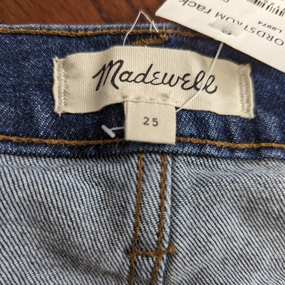 BNWT Madewell Button front Jean  skirt - sz 25 - Picture 7 of 10